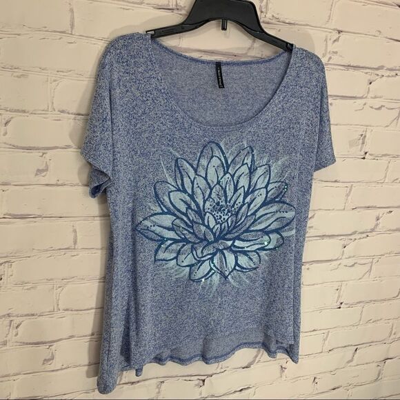 Bleeker & McDougal large blue blouse - Picture 1 of 4